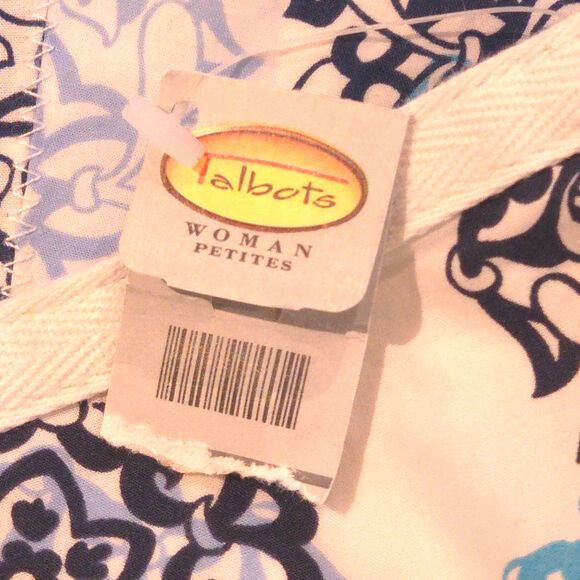 Talbots NWT 100% Cotton Gored Flare Side Tie Mandala Midi Skirt, Size 24W - Picture 7 of 9